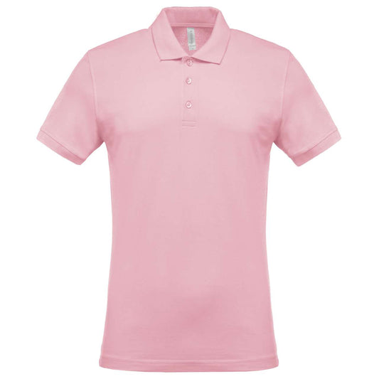 MEN'S SHORT-SLEEVED PIQUÉ POLO SHIRT - Pale Pink - Main