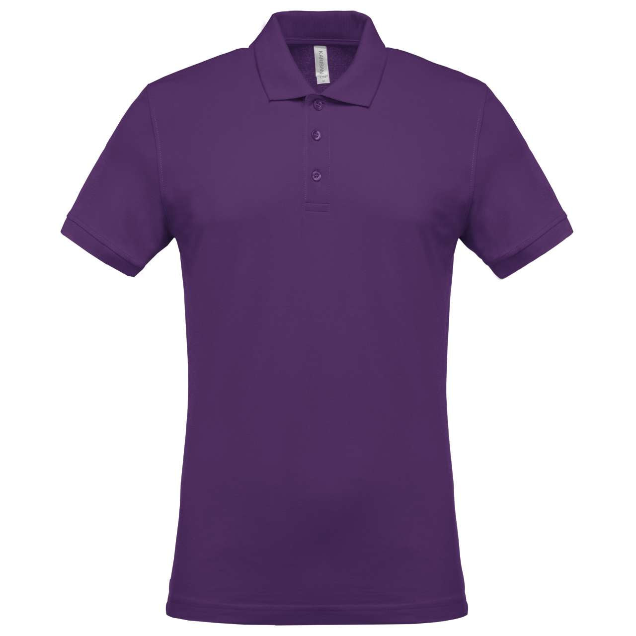 MEN'S SHORT-SLEEVED PIQUÉ POLO SHIRT - Purple - Main