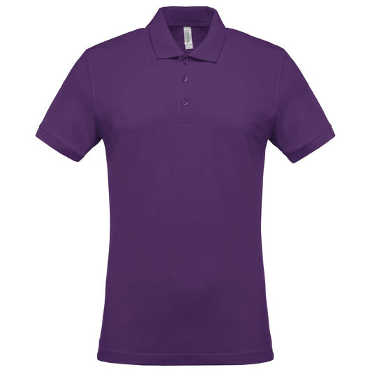 MEN'S SHORT-SLEEVED PIQUÉ POLO SHIRT - Purple - Main