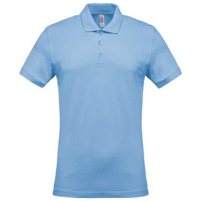 MEN'S SHORT-SLEEVED PIQUÉ POLO SHIRT - Sky Blue - Main