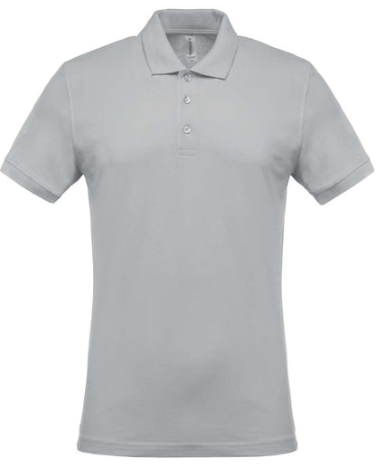 MEN'S SHORT-SLEEVED PIQUÉ POLO SHIRT - Snow Grey - Main