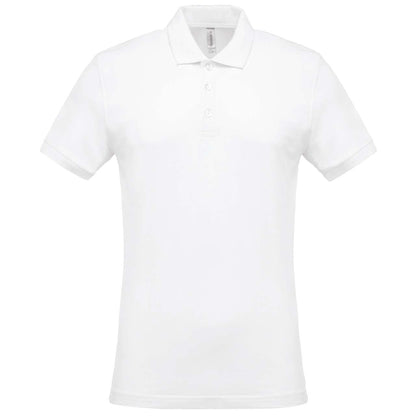 MEN'S SHORT-SLEEVED PIQUÉ POLO SHIRT - White - Main