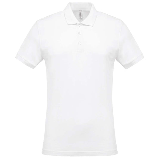 MEN'S SHORT-SLEEVED PIQUÉ POLO SHIRT - White - Main