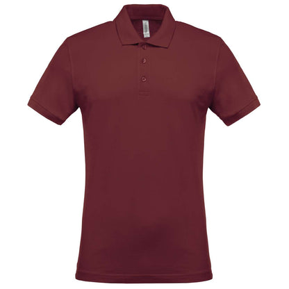 MEN'S SHORT-SLEEVED PIQUÉ POLO SHIRT - Wine - Main