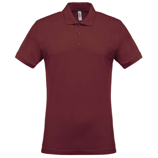 MEN'S SHORT-SLEEVED PIQUÉ POLO SHIRT - Wine - Main