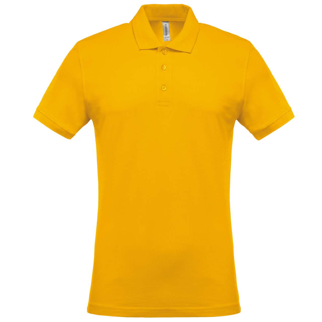 MEN'S SHORT-SLEEVED PIQUÉ POLO SHIRT - Yellow - Main