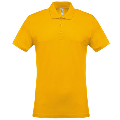 MEN'S SHORT-SLEEVED PIQUÉ POLO SHIRT - Yellow - Main