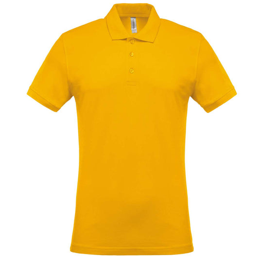 MEN'S SHORT-SLEEVED PIQUÉ POLO SHIRT - Yellow - Main