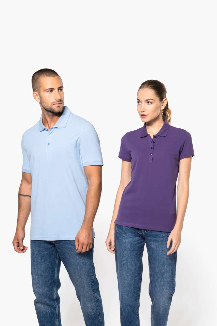 LADIES’ SHORT-SLEEVED PIQUÉ POLO SHIRT - Ash Heather - Additional