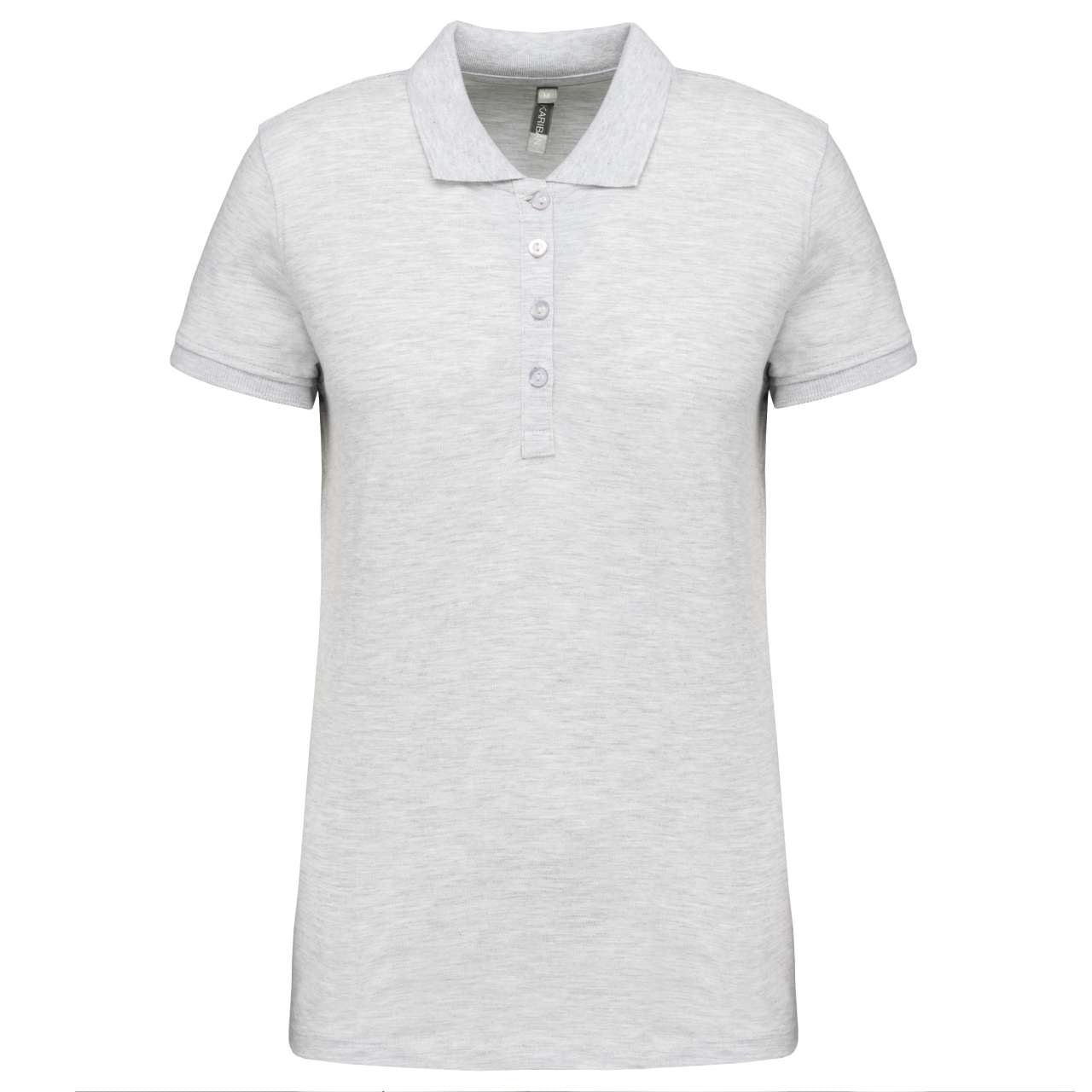 LADIES’ SHORT-SLEEVED PIQUÉ POLO SHIRT - Ash Heather - Main