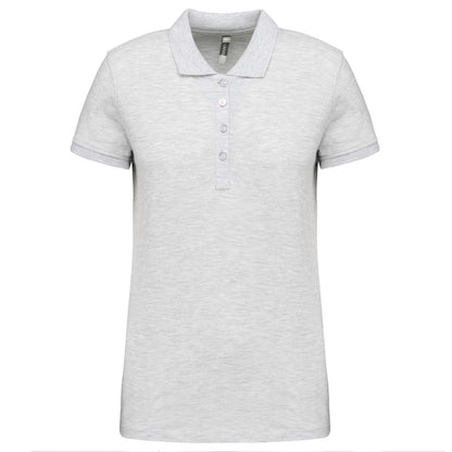 LADIES’ SHORT-SLEEVED PIQUÉ POLO SHIRT - Ash Heather - Main