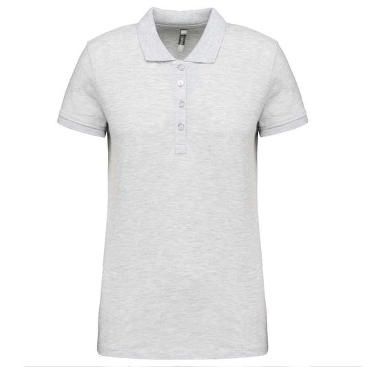 LADIES’ SHORT-SLEEVED PIQUÉ POLO SHIRT - Ash Heather - Main