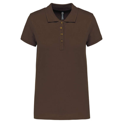 LADIES’ SHORT-SLEEVED PIQUÉ POLO SHIRT - Chocolate - Main