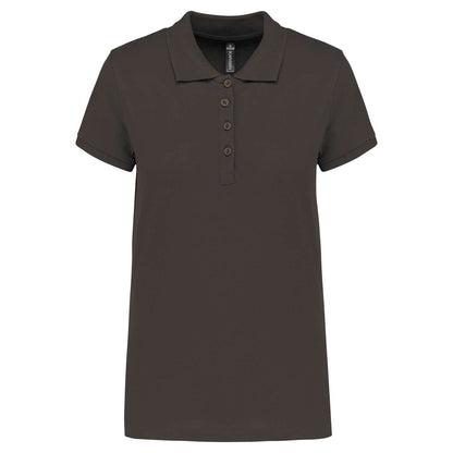 LADIES’ SHORT-SLEEVED PIQUÉ POLO SHIRT - Dark Grey - Main