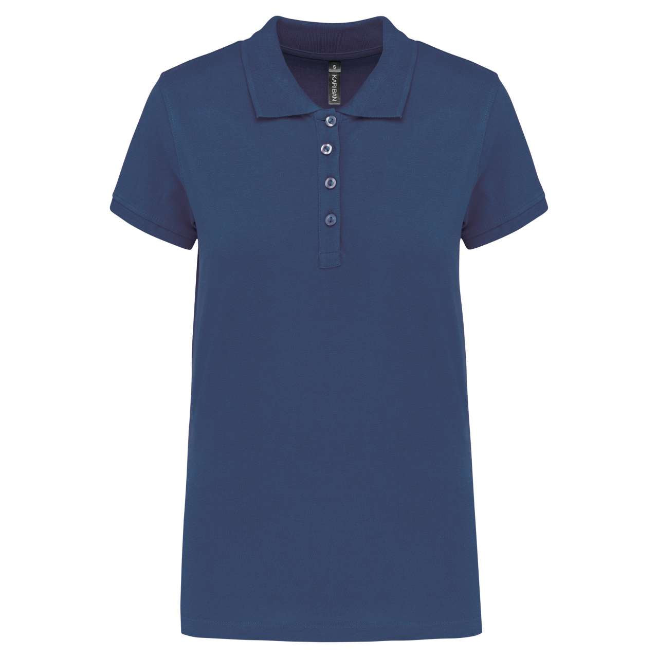 LADIES’ SHORT-SLEEVED PIQUÉ POLO SHIRT - Deep Blue - Main