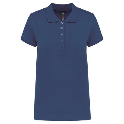 LADIES’ SHORT-SLEEVED PIQUÉ POLO SHIRT - Deep Blue - Main