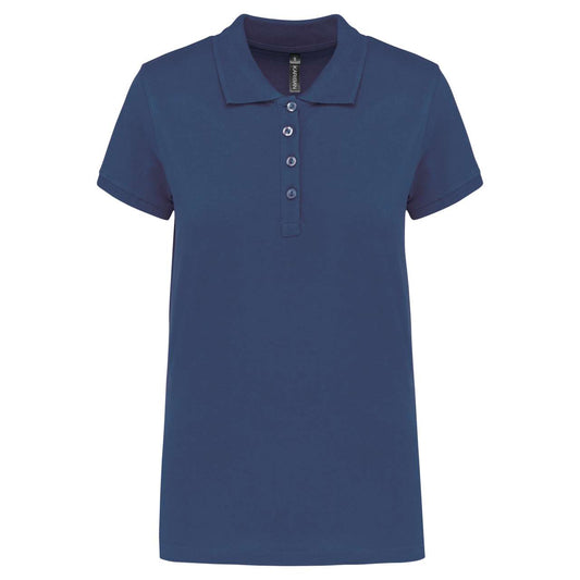 LADIES’ SHORT-SLEEVED PIQUÉ POLO SHIRT - Deep Blue - Main