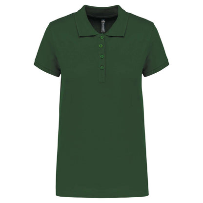 LADIES’ SHORT-SLEEVED PIQUÉ POLO SHIRT - Forest Green - Main