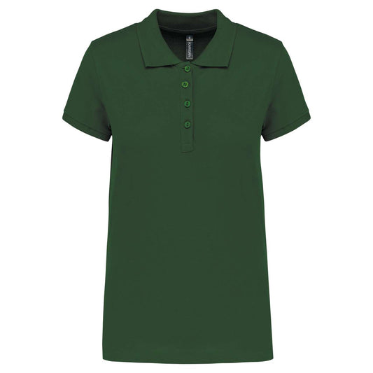 LADIES’ SHORT-SLEEVED PIQUÉ POLO SHIRT - Forest Green - Main