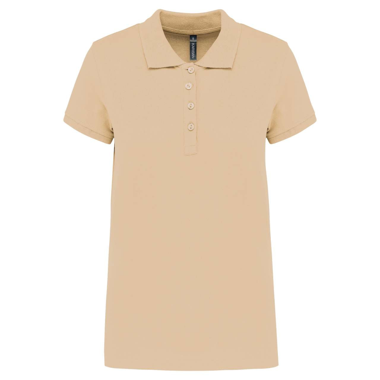 LADIES’ SHORT-SLEEVED PIQUÉ POLO SHIRT - Light Sand - Main