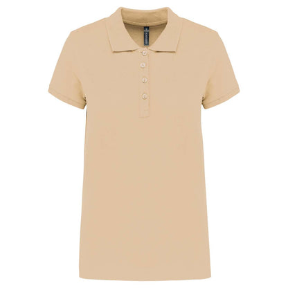 LADIES’ SHORT-SLEEVED PIQUÉ POLO SHIRT - Light Sand - Main