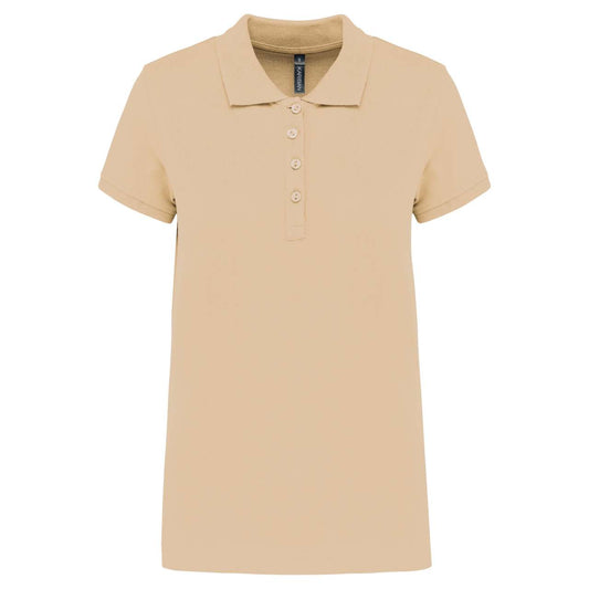 LADIES’ SHORT-SLEEVED PIQUÉ POLO SHIRT - Light Sand - Main