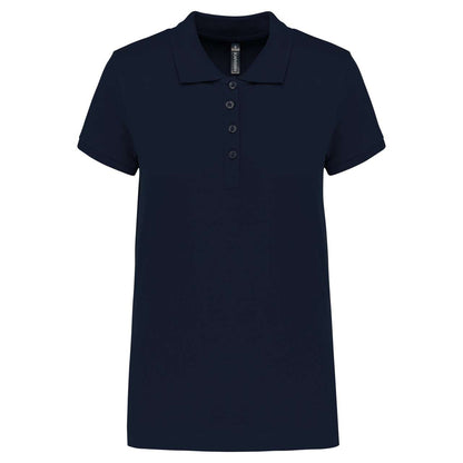 LADIES’ SHORT-SLEEVED PIQUÉ POLO SHIRT - Navy - Main