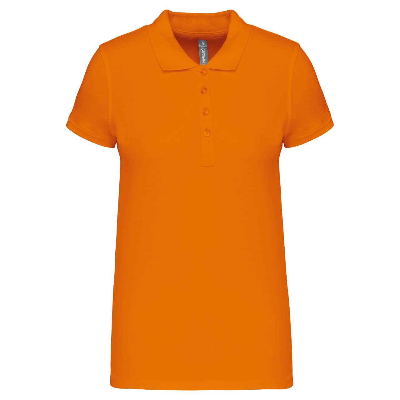 LADIES’ SHORT-SLEEVED PIQUÉ POLO SHIRT - Orange - Main