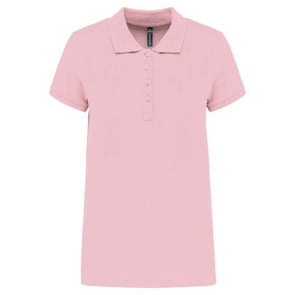 LADIES’ SHORT-SLEEVED PIQUÉ POLO SHIRT - Pale Pink - Main