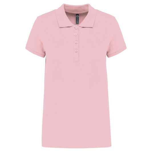LADIES’ SHORT-SLEEVED PIQUÉ POLO SHIRT - Pale Pink - Main