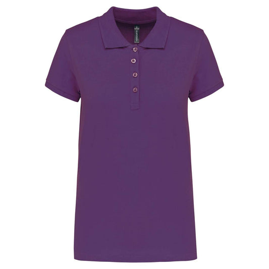 LADIES’ SHORT-SLEEVED PIQUÉ POLO SHIRT - Purple - Main