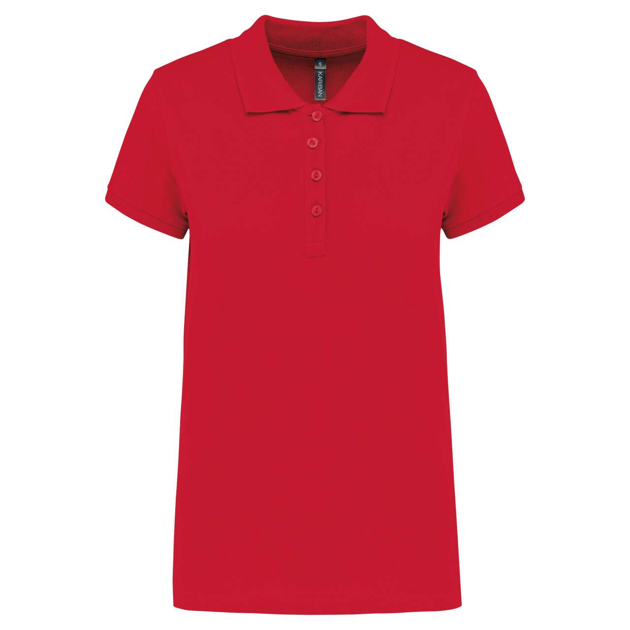 LADIES’ SHORT-SLEEVED PIQUÉ POLO SHIRT - Red - Main