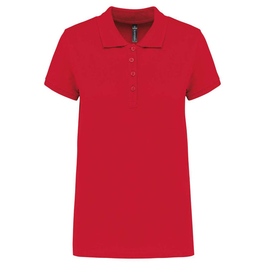LADIES’ SHORT-SLEEVED PIQUÉ POLO SHIRT - Red - Main