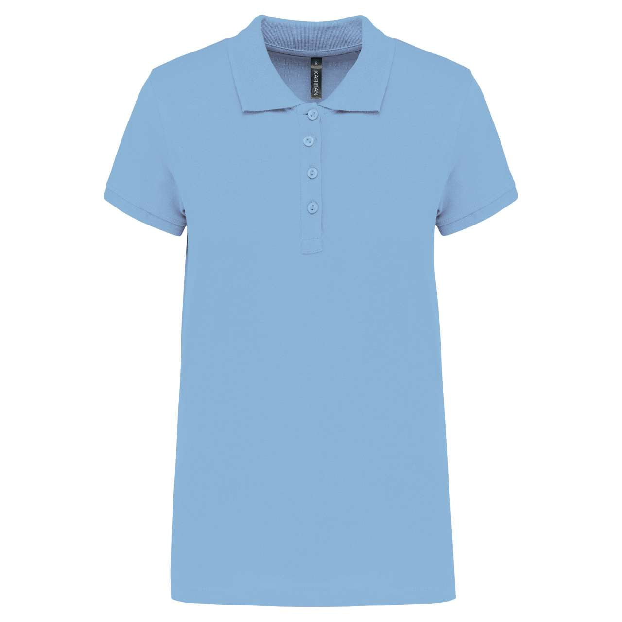 LADIES’ SHORT-SLEEVED PIQUÉ POLO SHIRT - Sky Blue - Main