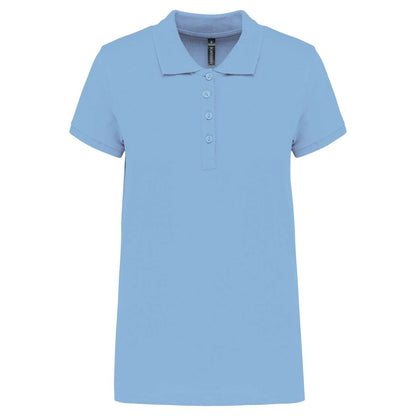 LADIES’ SHORT-SLEEVED PIQUÉ POLO SHIRT - Sky Blue - Main