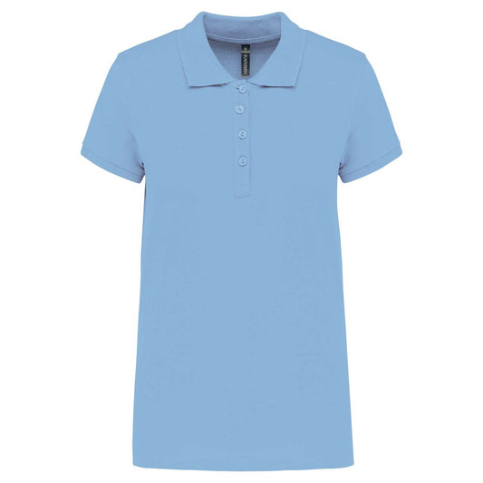 LADIES’ SHORT-SLEEVED PIQUÉ POLO SHIRT - Sky Blue - Main