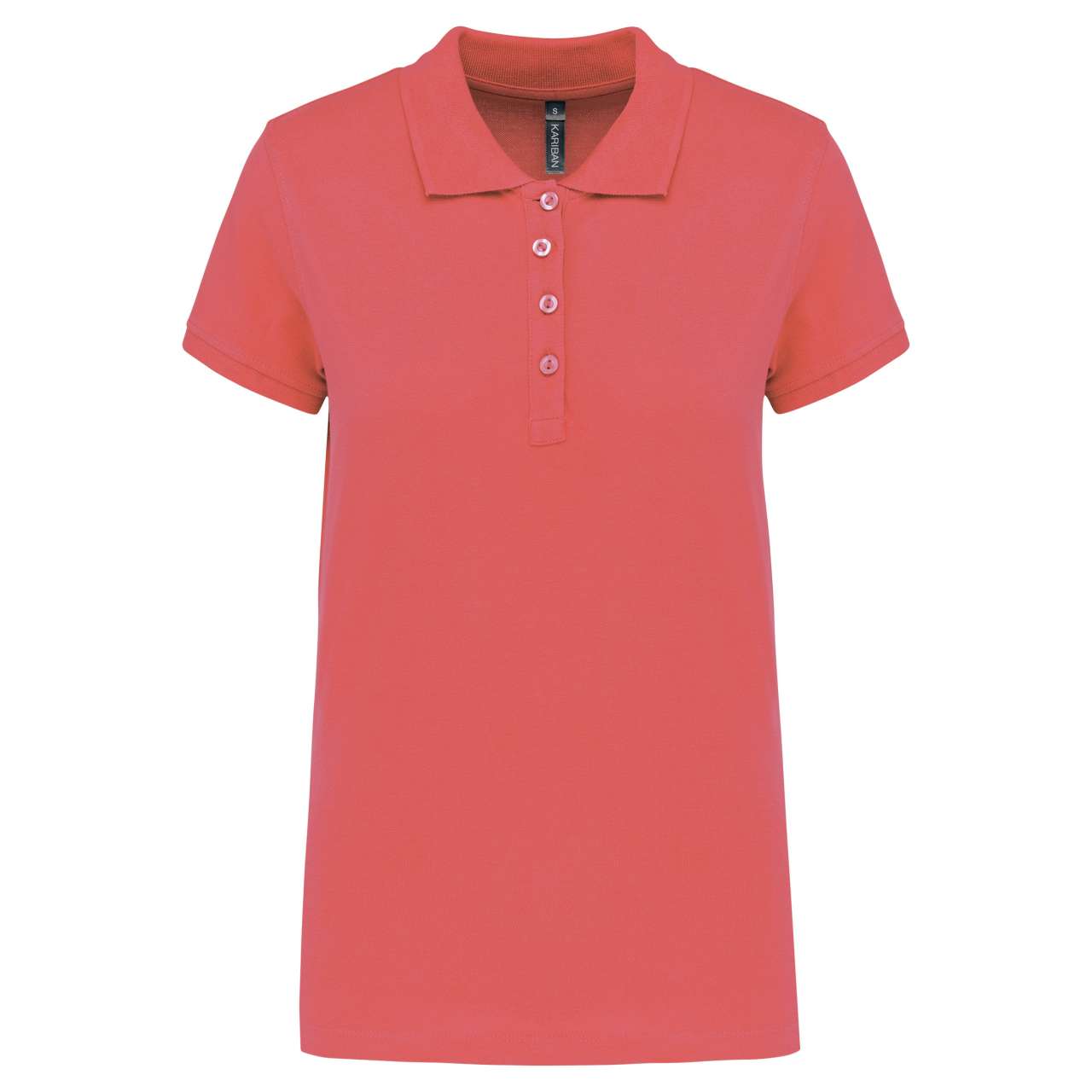 LADIES’ SHORT-SLEEVED PIQUÉ POLO SHIRT - True Coral - Main