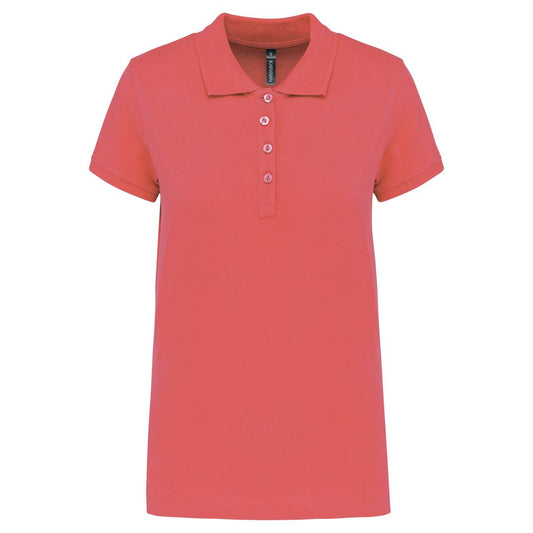 LADIES’ SHORT-SLEEVED PIQUÉ POLO SHIRT - True Coral - Main