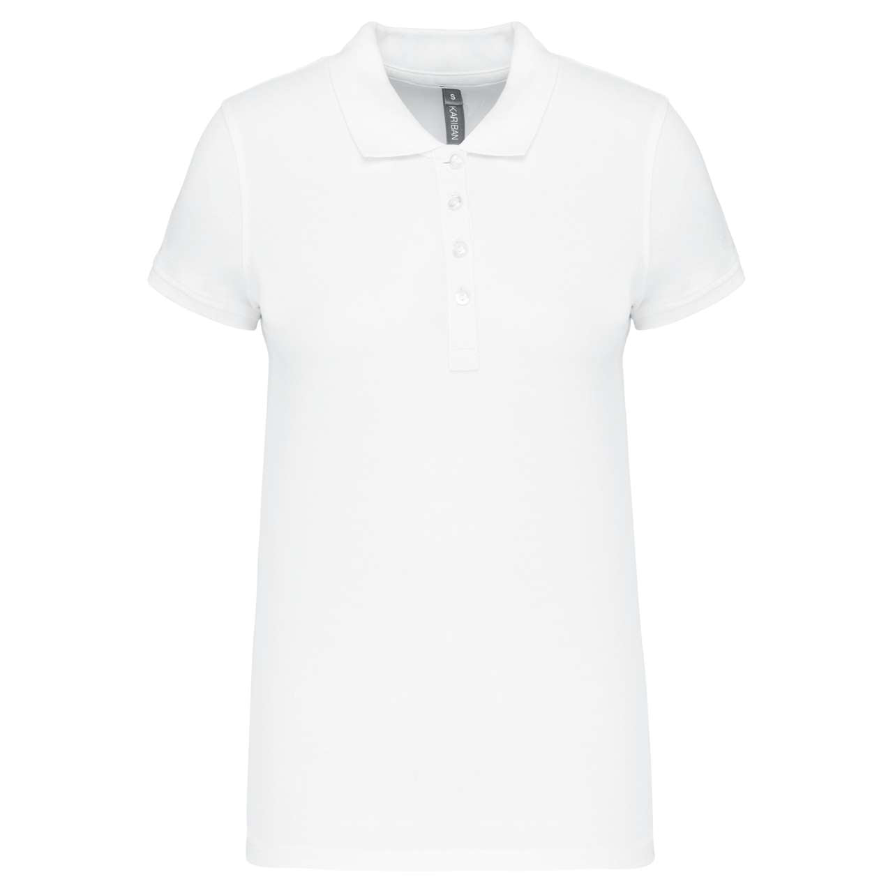 LADIES’ SHORT-SLEEVED PIQUÉ POLO SHIRT - White - Main