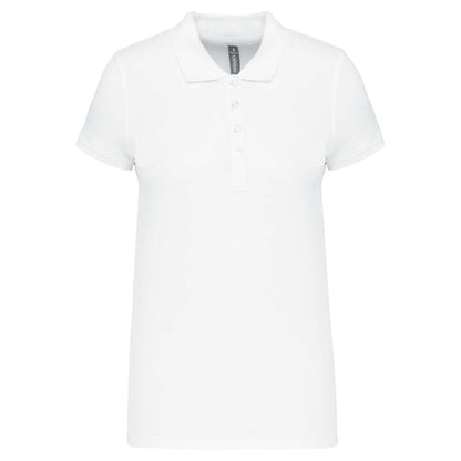 LADIES’ SHORT-SLEEVED PIQUÉ POLO SHIRT - White - Main