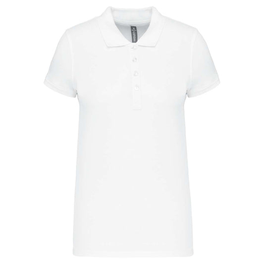 LADIES’ SHORT-SLEEVED PIQUÉ POLO SHIRT - White - Main