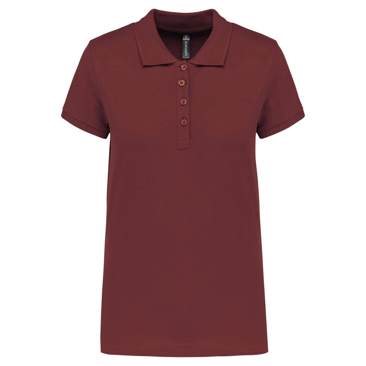 LADIES’ SHORT-SLEEVED PIQUÉ POLO SHIRT - Wine - Main