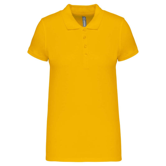 LADIES’ SHORT-SLEEVED PIQUÉ POLO SHIRT - Yellow - Main