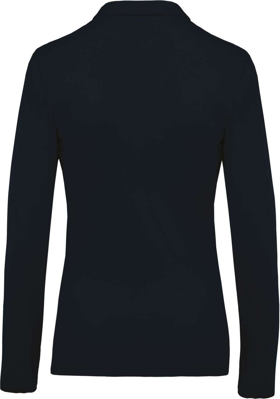 LADIES’ LONG-SLEEVED PIQUÉ POLO SHIRT - Navy - Additional