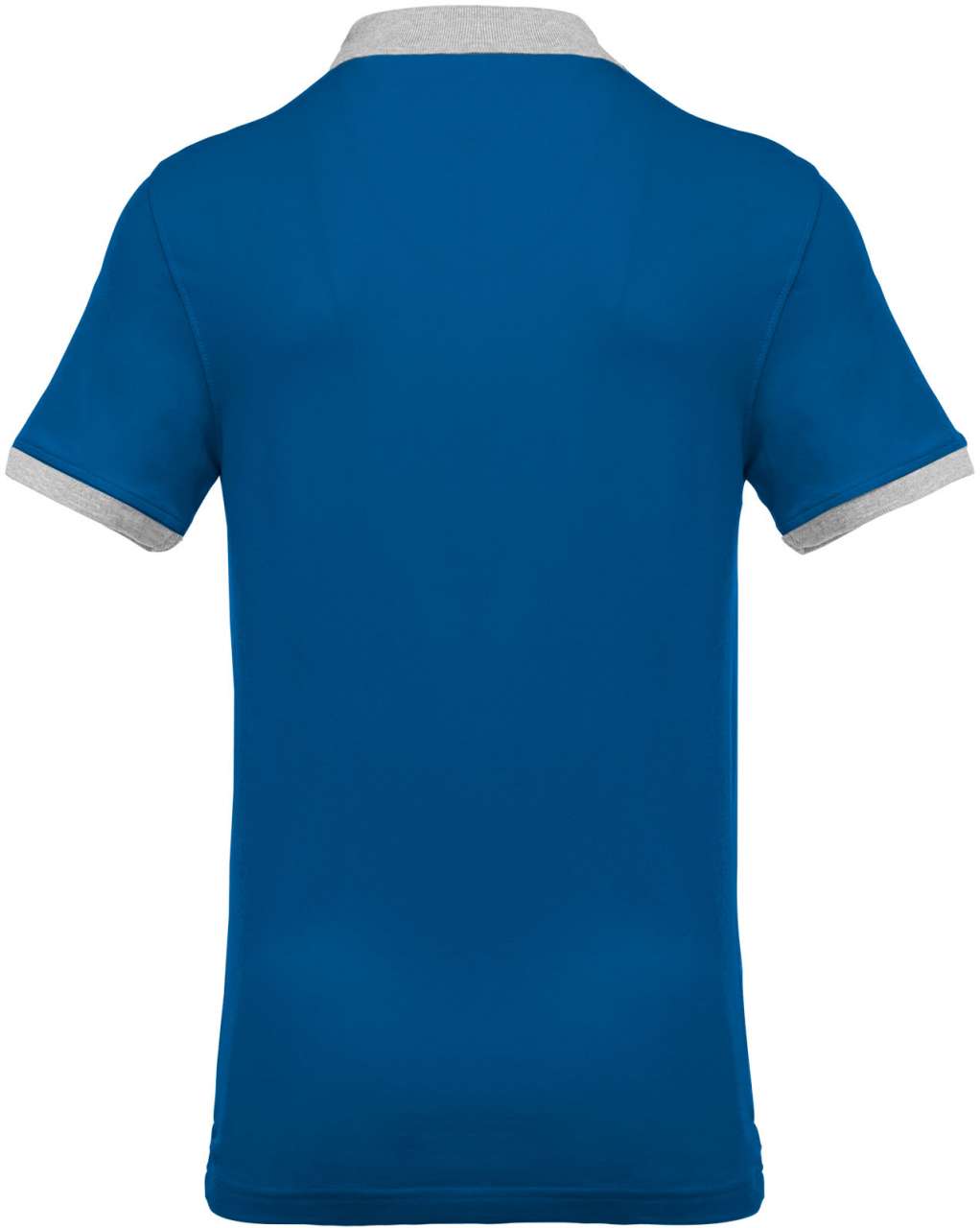 MEN'S TWO-TONE PIQUÉ POLO SHIRT - Light Royal Blue/Oxford Grey - Additional