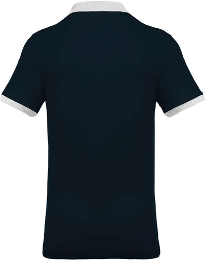 MEN'S TWO-TONE PIQUÉ POLO SHIRT - Navy/Oxford Grey - Additional