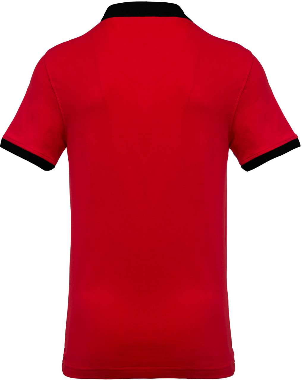 MEN'S TWO-TONE PIQUÉ POLO SHIRT - Red/Black - Additional
