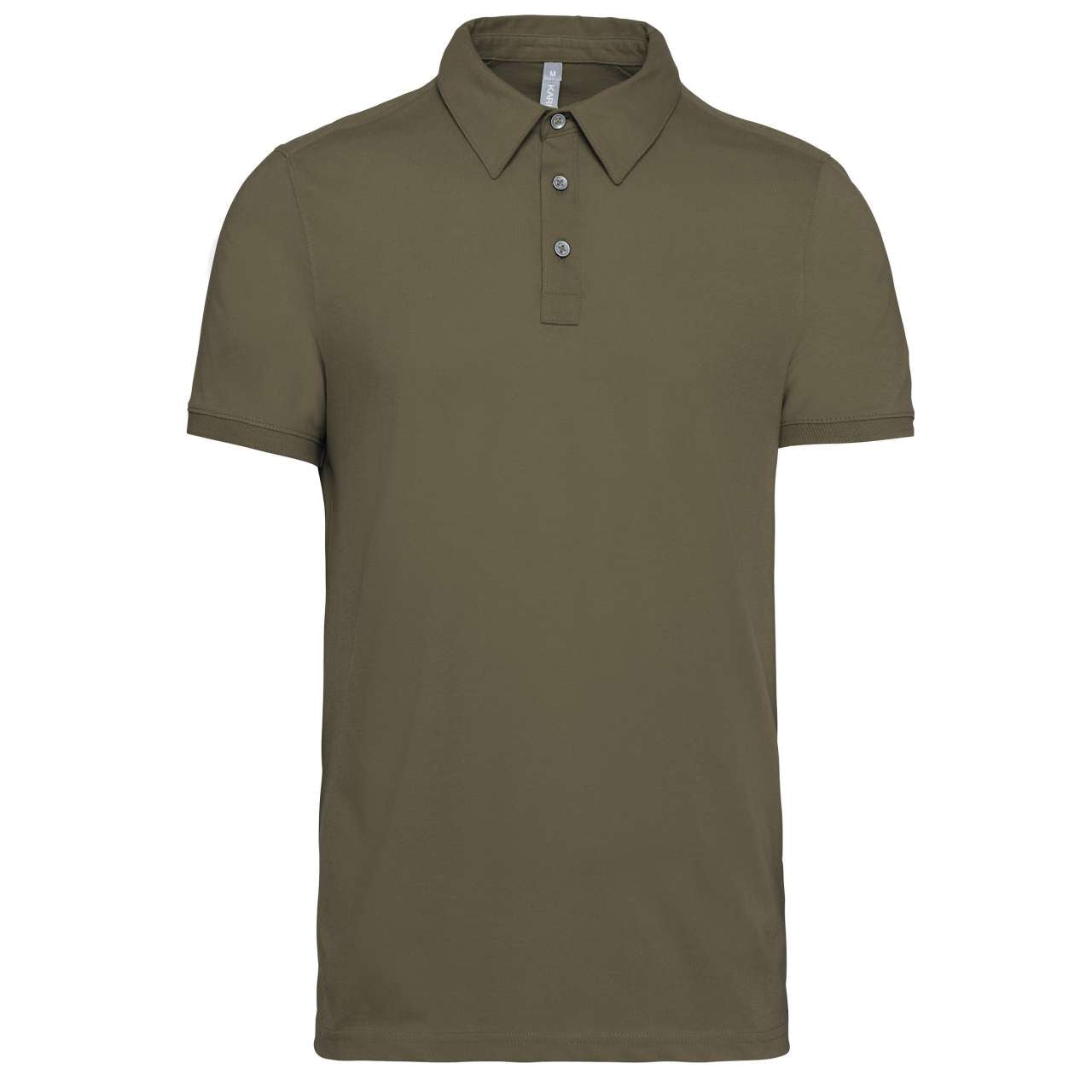 MEN'S SHORT SLEEVED JERSEY POLO SHIRT - Light Khaki - colorimageurl