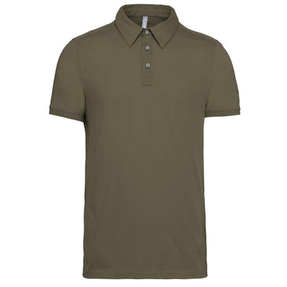 MEN'S SHORT SLEEVED JERSEY POLO SHIRT - Light Khaki - colorimageurl