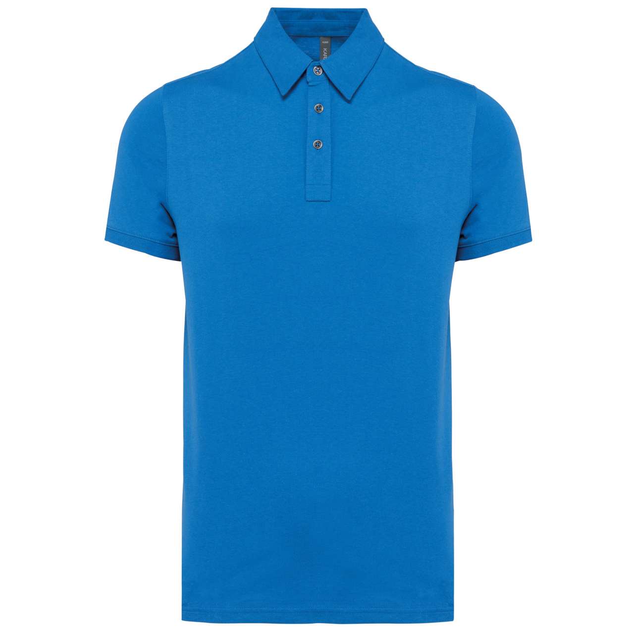 MEN'S SHORT SLEEVED JERSEY POLO SHIRT - Light Royal Blue - colorimageurl
